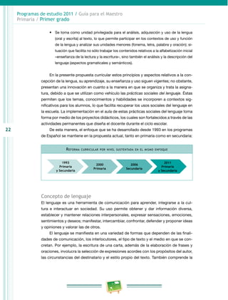 Programa de estudios 2011 primer grado primaria guía para el maestro | PDF