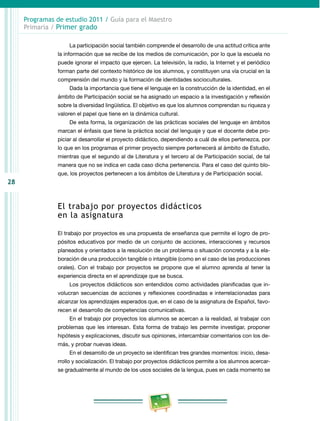 Programa de estudios 2011 primer grado primaria guía para el maestro | PDF