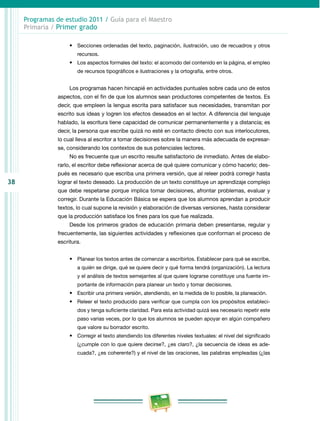Programa de estudios 2011 primer grado primaria guía para el maestro | PDF