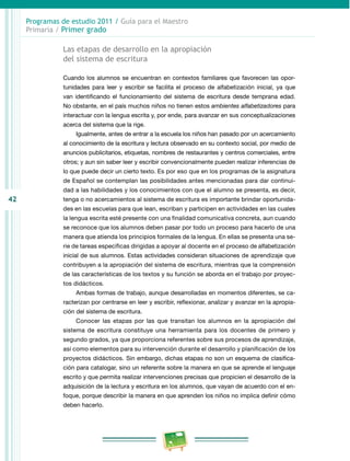 Programa de estudios 2011 primer grado primaria guía para el maestro | PDF