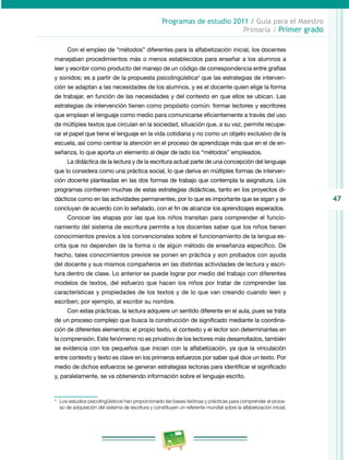 Programa de estudios 2011 primer grado primaria guía para el maestro | PDF