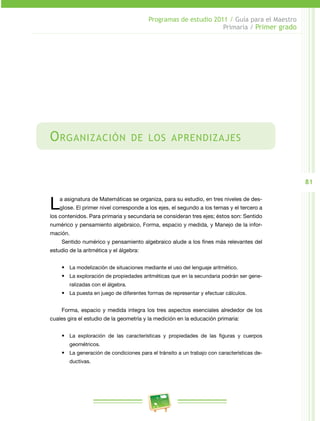 Programa de estudios 2011 primer grado primaria guía para el maestro | PDF
