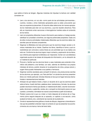 Programa de estudio 2011 / Guia para el maestro primaria tercer grado | PDF