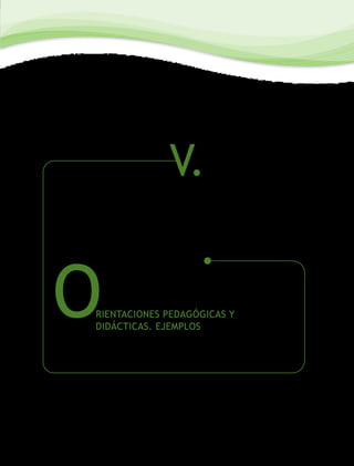 V.


O
RIENTACIONES PEDAGÓGICAS Y
DIDÁCTICAS. EJEMPLOS
 