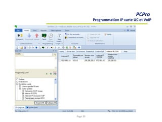 PCPro
Programmation IP carte UC et VoIP
Page 39
 