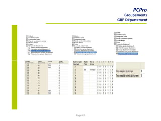 PCPro
Groupements
GRP Département
Page 65
 