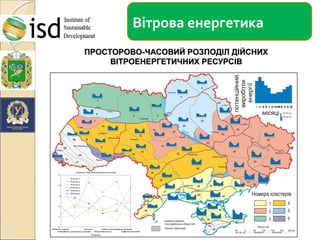 Вітрова енергетика
ПРОСТОРОВО-ЧАСОВИЙ РОЗПОДІЛ ДІЙСНИХ
ВІТРОЕНЕРГЕТИЧНИХ РЕСУРСІВ

 
