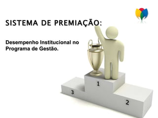 SISTEMA DE PREMIAÇÃO: Desempenho Institucional n o Programa de Gestão. 