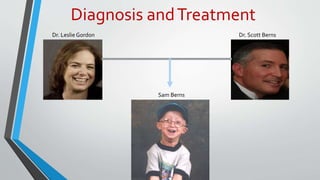 Diagnosis andTreatment
Dr. Scott BernsDr. Leslie Gordon
Sam Berns
 