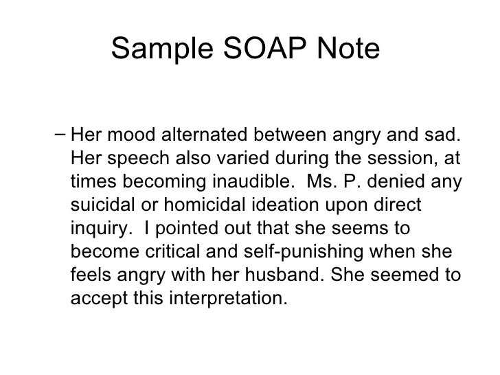 soap note examples counseling