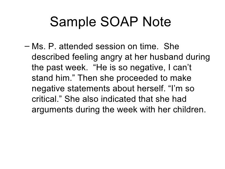 progess note presentation2 soap note example mental health