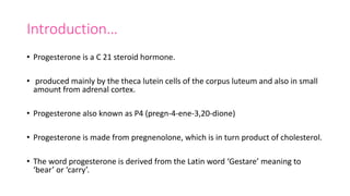 Progesterone in gynecology | PPTX