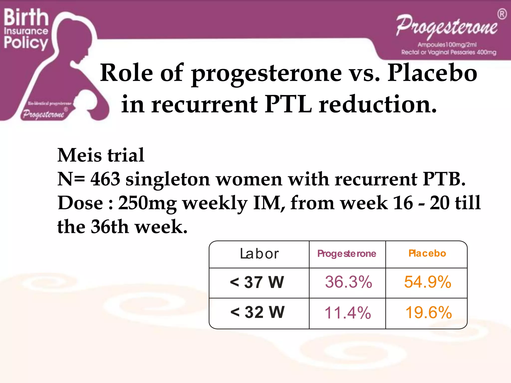 One of the first major functions of this hormone is to encourage the uterine cells to build an environment friendly for the embryo so that it can easily implant. Even later, progesterone is continuously required in sufficient quantities for the development of pregnancy.Hormonal causeWhen you have a limited amount of progesterone in the body, this may lead to fertility problems and in milder conditions the failure of the embryo to implant on the uterine wall and thus recurrent miscarriage. This defect is also known as luteal phase defect as it is actually the luteal phase (the time between ovulation and your next period) when the progesterone presence is most important.