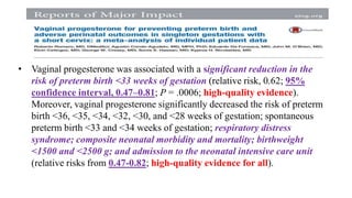 Role of Progesterone in Preterm Labour | PPTX