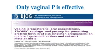 Role of Progesterone in Preterm Labour | PPTX