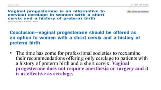 Role of Progesterone in Preterm Labour | PPTX
