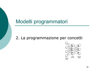 Modelli programmatori
2. La programmazione per concetti

28

 