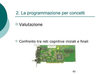 2. La programmazione per concetti


Valutazione



Confronto tra reti cognitive iniziali e finali

43

 