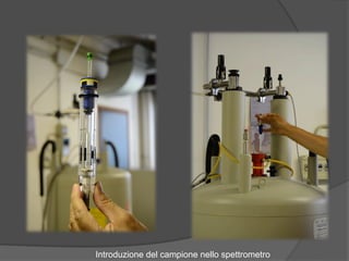 Introduzione del campione nello spettrometro 
 