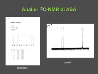 Analisi 13C-NMR di ASA 
estimation 
analisi 
 