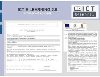ICT E-LEARNING 2.0
SITUAZIONE AD OGGI
 