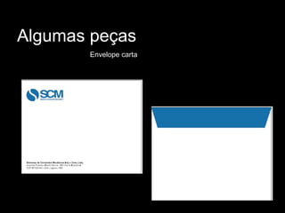 Algumas peças Envelope carta 