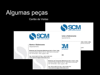Algumas peças Cartão de Visitas 