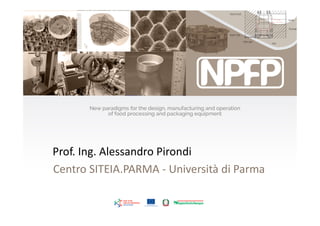 Prof. Ing. Alessandro Pirondi
Centro SITEIA.PARMA - Università di Parma
 