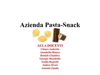 Azienda Pasta-Snack AULA DOCENTI Chiara Andretta Annabella Bianco Daniele Giambra Giorgia Masobello Giulia Regretti Ambra Sivori Antonio Zanda 