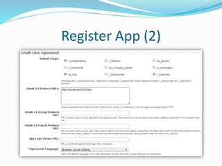A simple PHP LinkedIn OAuth 2.0 example | PPTX