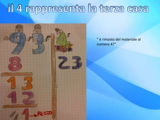 “ è rimasto del materiale al
numero 4?”
 