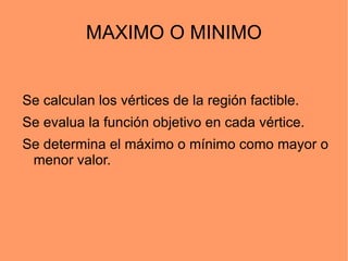 Calculo de las rectas de nivel en cada vértice.