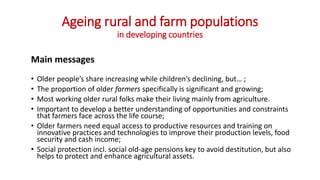 Social protection for older persons in rural areas | PPTX