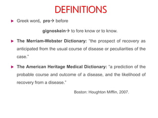 Prognosis meaning