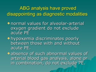 Prognostic Role Of Aa Do2 In Acute Pulmonary Embolism | PPT