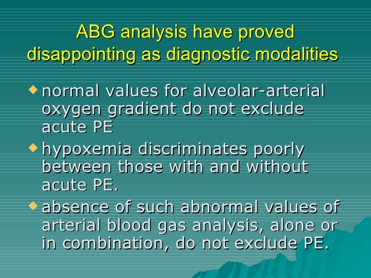 Prognostic Role Of Aa Do2 In Acute Pulmonary Embolism