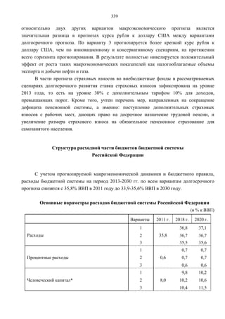 Прогноз долгосрочного социально-экономического развития Российской Федерации на период до 2030 года