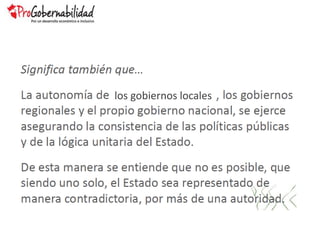 los gobiernos locales
 