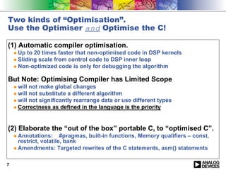 optimization c code on blackfin | PDF