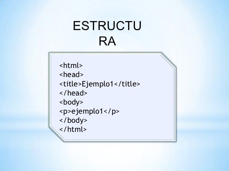 estructura basica de html