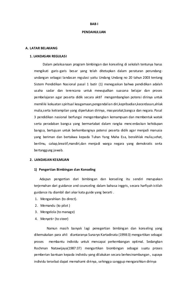 Program Bimbingan Dan Konseling