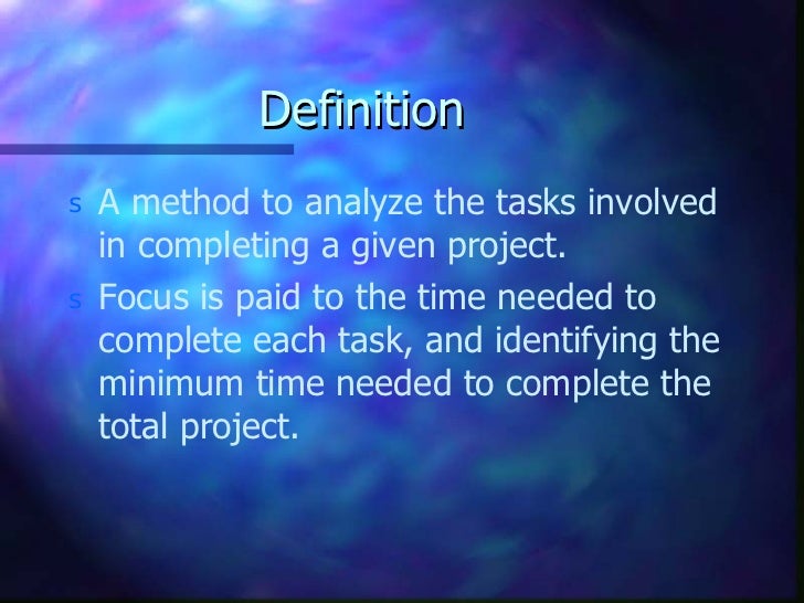 Program Evaluation and Review Technique