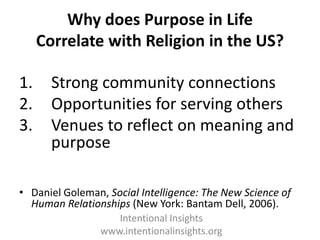 Finding Purpose and Meaning: Intentional Living Workshop | PPTX