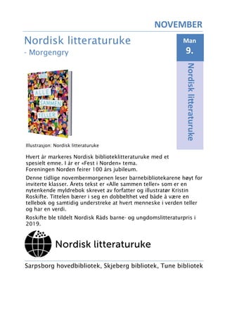Sarpsborg bibliotek: program høsten 2020