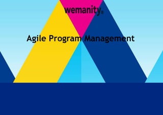 t 
Agile Program Management 
 