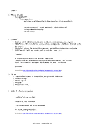 Program Notes  Closer