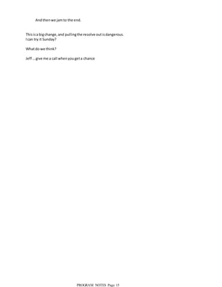 Program Notes  Closer