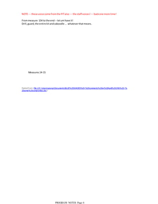 Program Notes  Closer