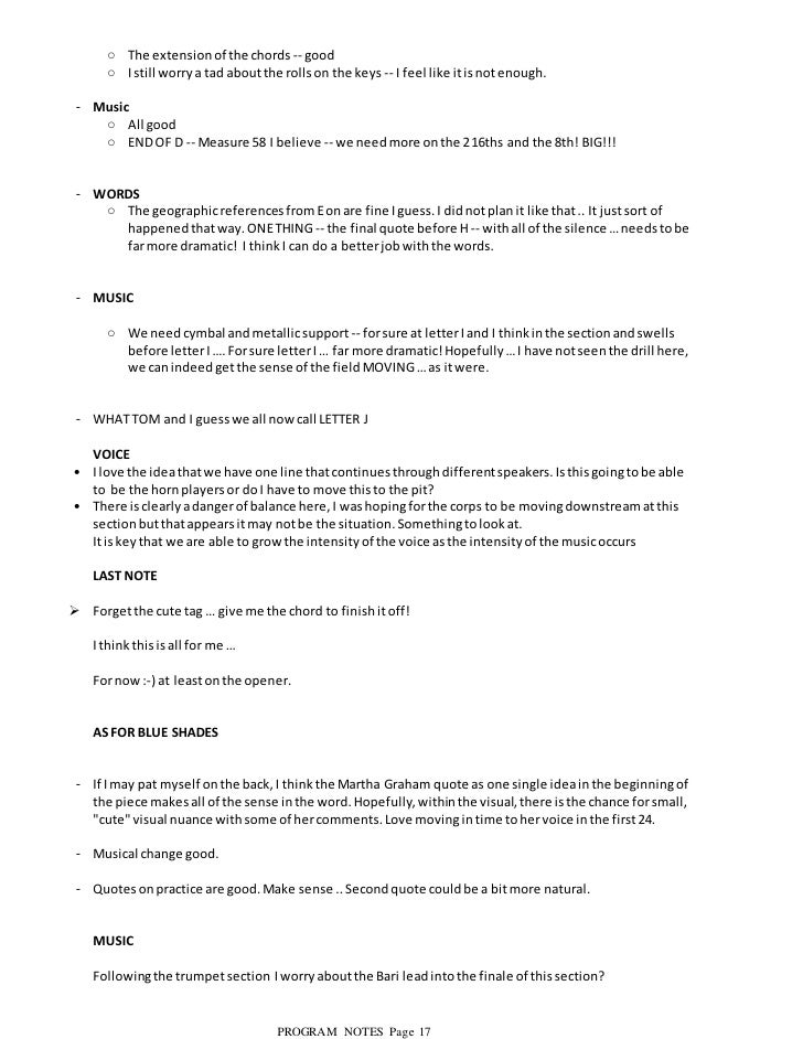 Program Notes Closer