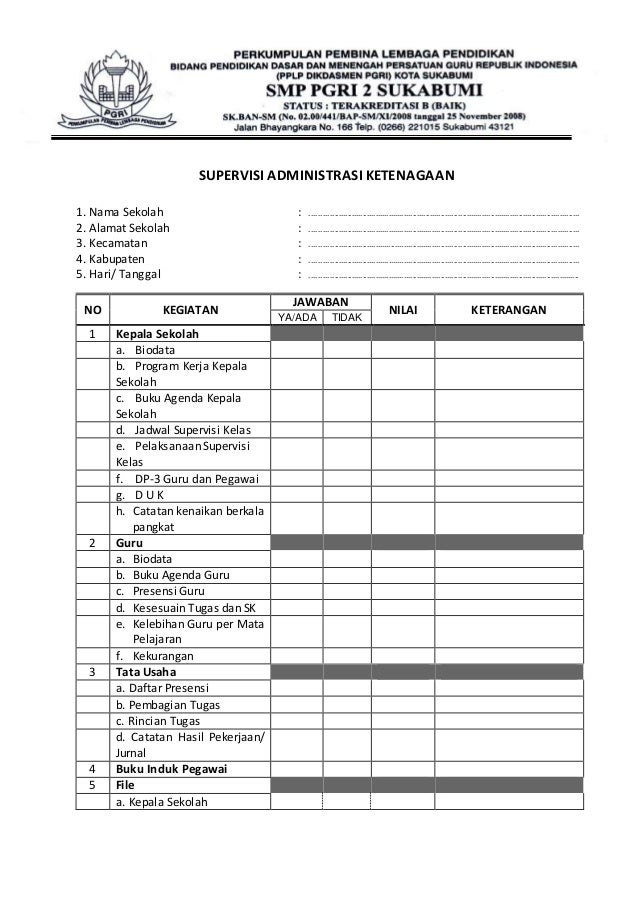 Program supervisi